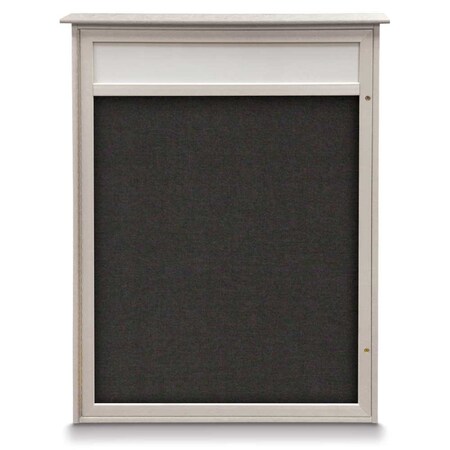 United Visual Products Double Door Enclosed Indoor Letterboard UV1142H-GOLD-BLACK